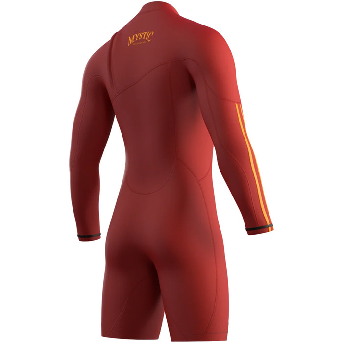 2023 Mystic Mens The One 3/2mm Long Sleeve Zip Free Shorty Wetsuit 35000.230126 - Red